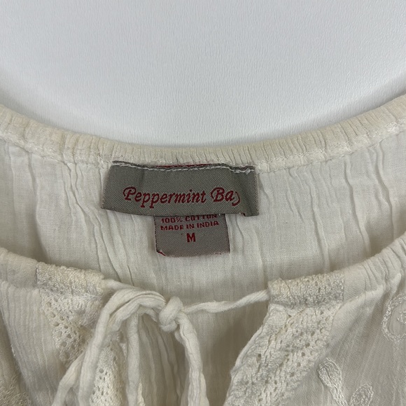 Peppermint Bay Flowy Beach Dress Womens Size M White - Picture 3 of 8